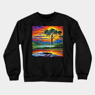 Kakadu Sunset Australian Outback Landscape Crewneck Sweatshirt